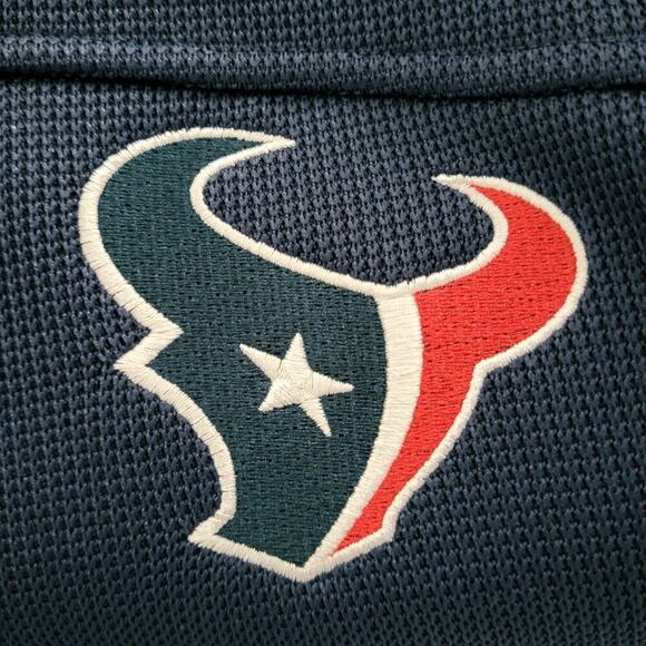 NFL Houston Texans Men’s M 1/4 Zip Pullover Blue Football Waffle Knit NEW - Picture 4 of 16